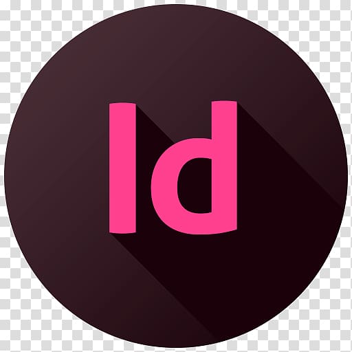 Id logo, pink purple text brand, Adobe InDesign transparent background PNG clipart