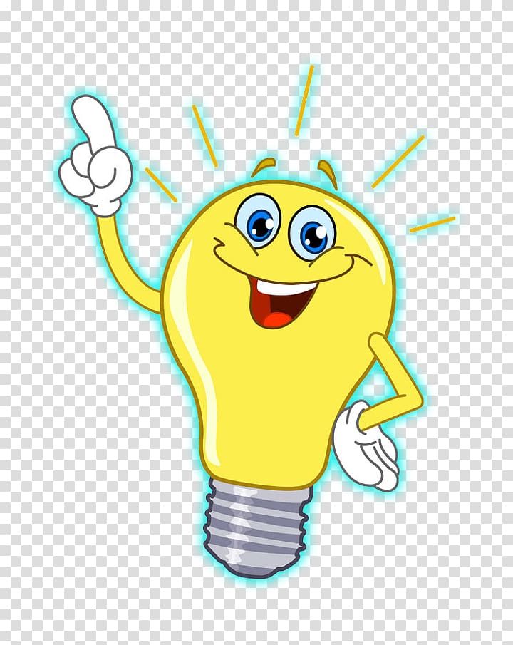 Lighted bulb , Incandescent light bulb Drawing , cartoon light bulb