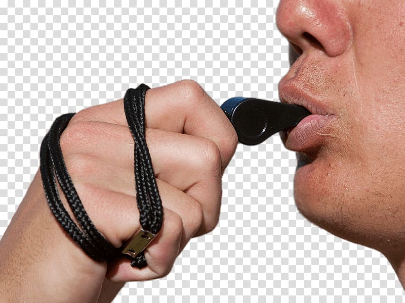 person using whistle, Guy Blowing Whistle transparent background PNG clipart