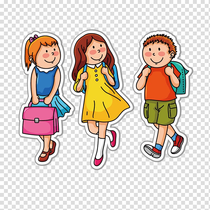 School Child , Go to school together transparent background PNG clipart