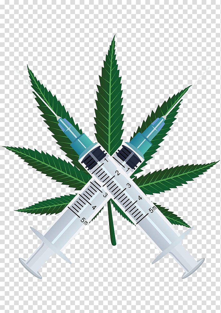 syringes and cannabis illustrations transparent background PNG clipart