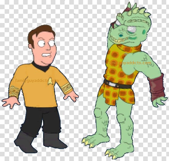 Family Guy James T. Kirk Christopher Pike Gorn Peter Griffin, Peter Griffin transparent background PNG clipart