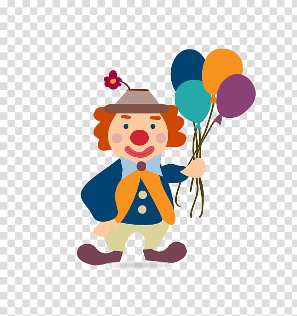 Children\'s party Clown Birthday, Juggling cartoon transparent background PNG clipart