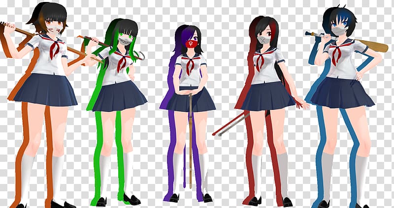 Yandere Simulator Character Delinquent Female, Yandere simulator transparent background PNG clipart