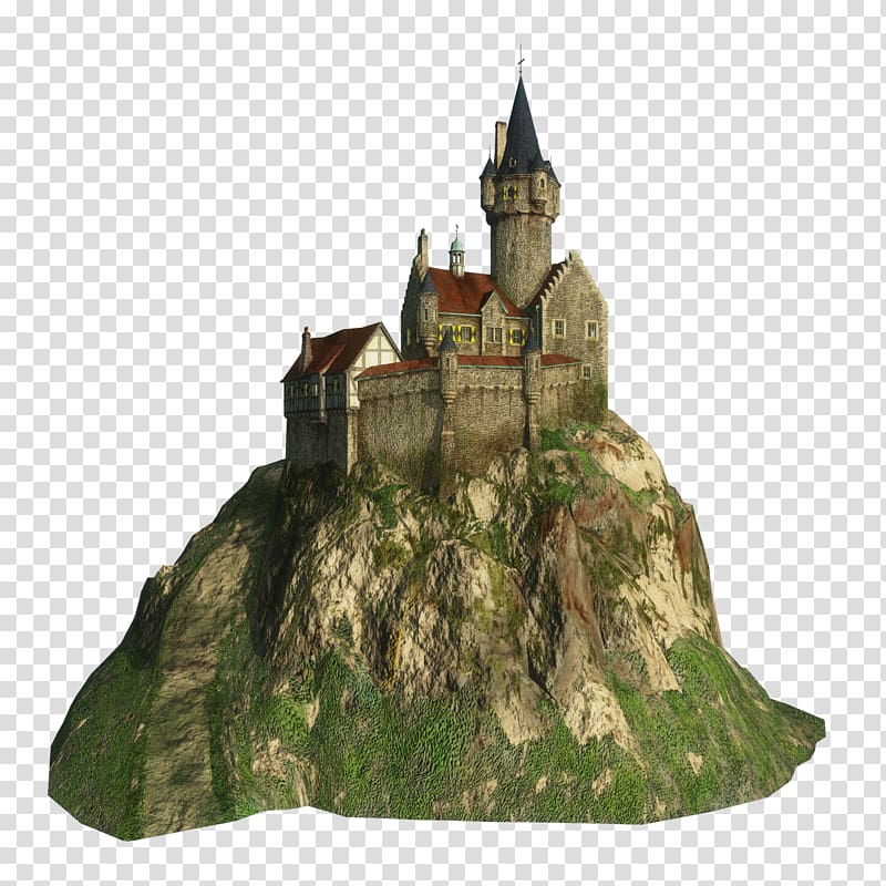 castle on mountain illustration, Display resolution Desktop , Mountain transparent background PNG clipart