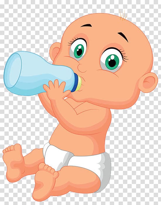 Cartoon Boy Infant , Cartoon package Diaper Baby in milk transparent background PNG clipart