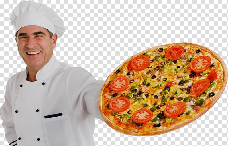 Sicilian pizza Fast food Chef pizzaiole, pizza transparent background PNG clipart