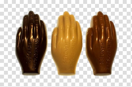 three assorted-color plastic handjes, Chocolate Antwerp Hands transparent background PNG clipart