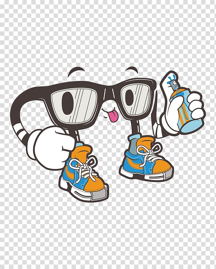 Glasses , Cartoon robot transparent background PNG clipart