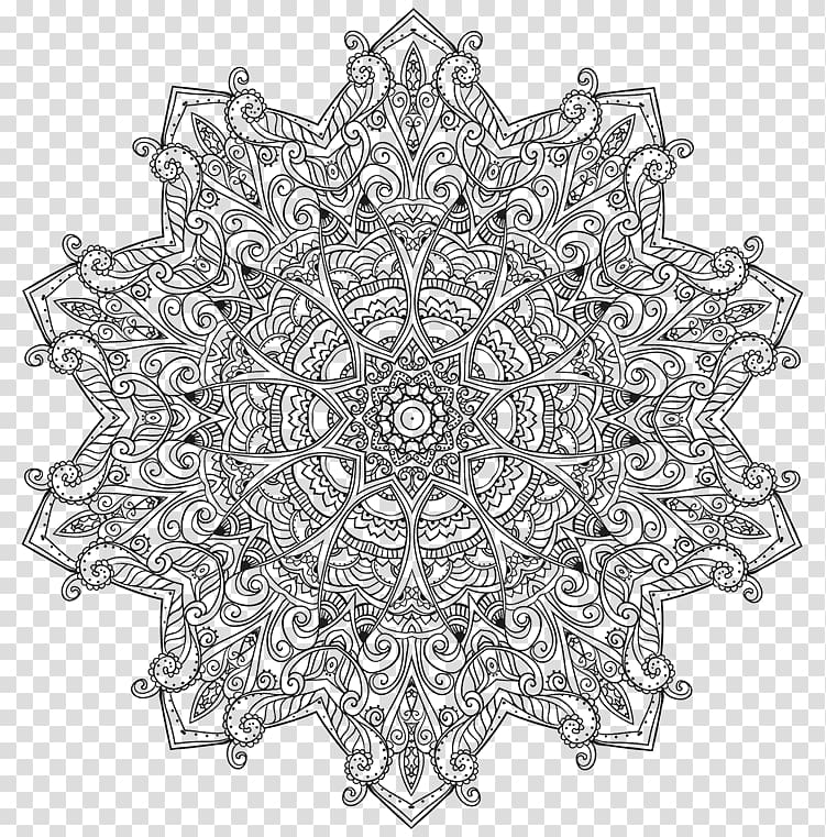Mandala Drawing Coloring book, others transparent background PNG clipart