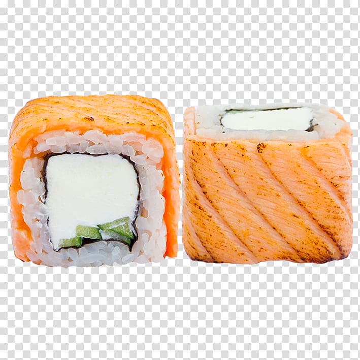 California roll Makizushi Sashimi Sushi Smoked salmon, sushi transparent background PNG clipart