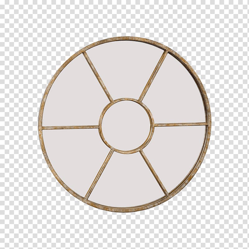 Wall Mirror Clock Decorative arts, round gold transparent background PNG clipart