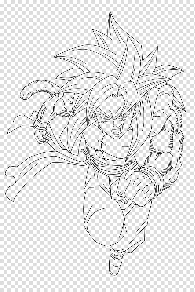 Super Saiyan 4 Gogeta Free Coloring Pages - Gogeta Super Saiyan