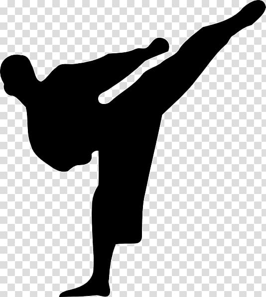 silhouette of man , Karate Kickboxing Martial arts , Martial Arts Symbol transparent background PNG clipart