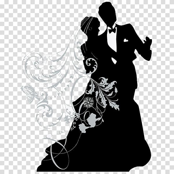 couple dancing , Wedding invitation Silhouette Bridal shower Bride, bride and groom transparent background PNG clipart