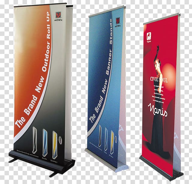 Banner Printing Display stand Trade show display Standee, Rollup Banner transparent background PNG clipart