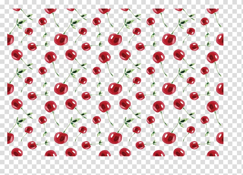 Cherry Computer mouse Red Mousepad Pattern, Red hand painted cherry pattern transparent background PNG clipart