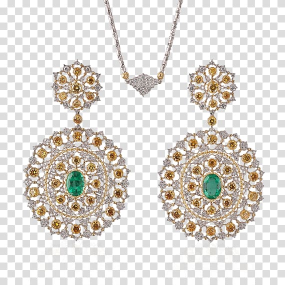 Emerald Earring Charms & Pendants Jewellery Buccellati, feather falling material transparent background PNG clipart