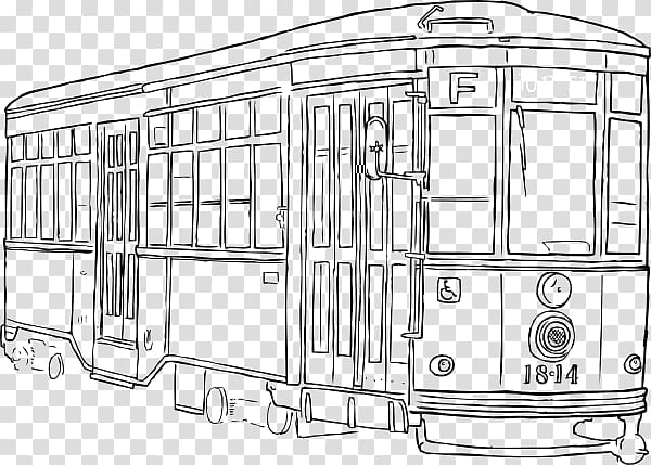 Tram New Orleans , Streetcar transparent background PNG clipart