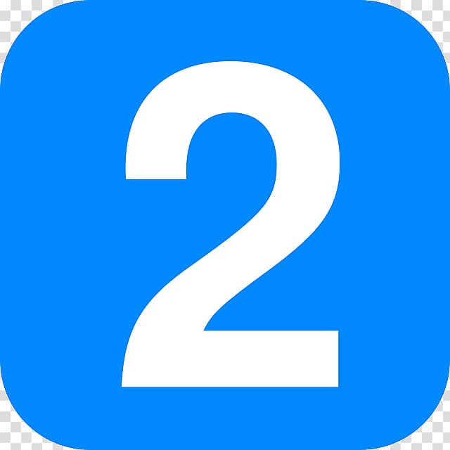 2 , Blue Number 2 In Rounded Square transparent background PNG clipart