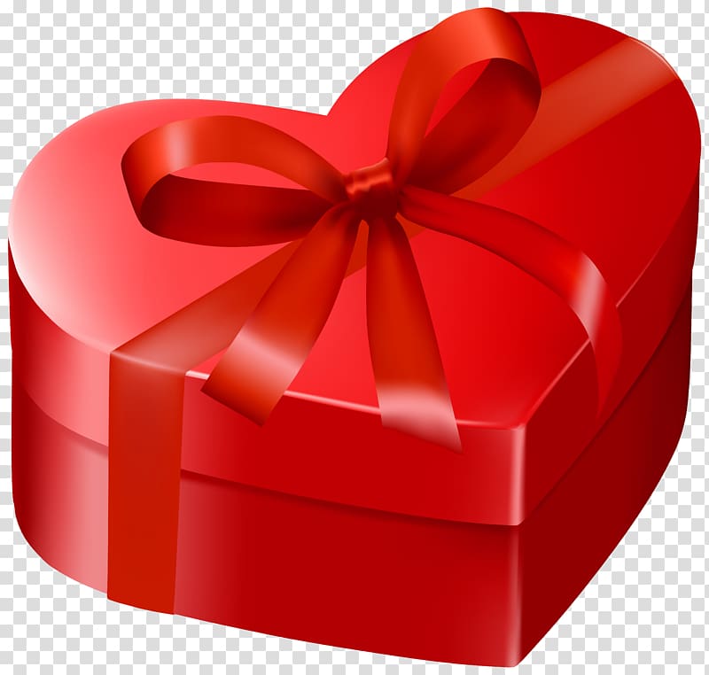 heart-shaped red gift box , Gift Heart Box Valentine\'s Day , Red Heart Gift Box transparent background PNG clipart