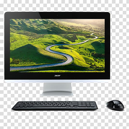 All-in-One Acer Aspire Z3-715 Desktop Computers, Computer transparent background PNG clipart