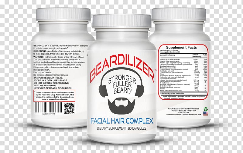 Dietary supplement Beard Facial hair Capsule, supplement transparent background PNG clipart