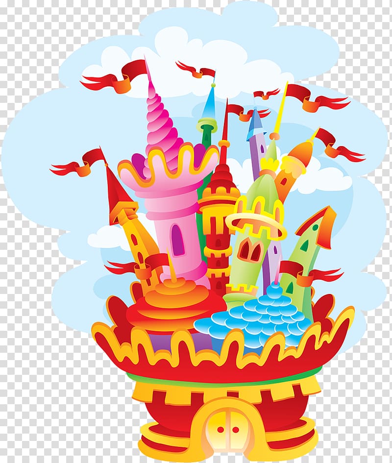 Cartoon Castle House Building, Castle transparent background PNG clipart