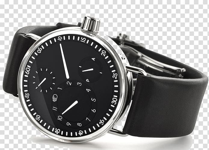 round silver-colored chronograph watch with black band, Watch Rolex Datejust , Watch Free transparent background PNG clipart