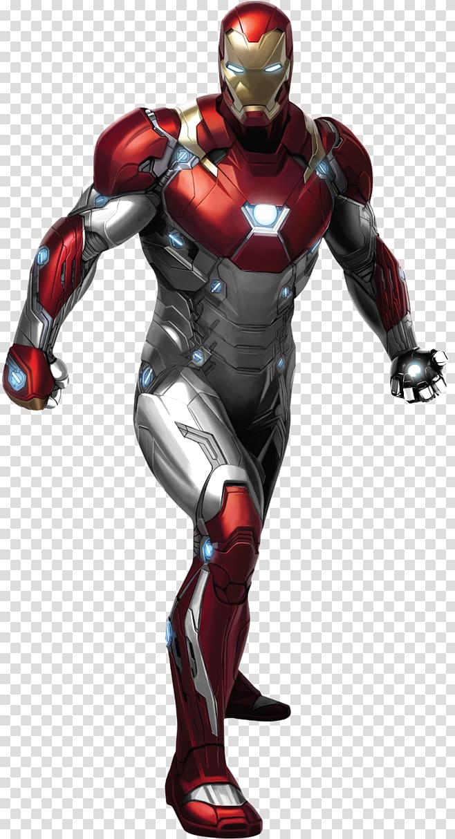 Iron Man Spider-Man Black Panther War Machine Captain America, Iron Man armor transparent background PNG clipart
