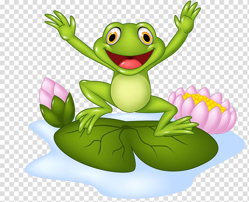 Frog Cartoon, pond transparent background PNG clipart