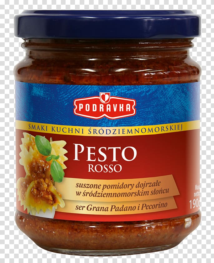 Sauce Pesto Pasta Mediterranean cuisine Podravka, tomato transparent background PNG clipart