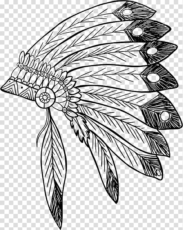 War bonnet Indigenous peoples of the Americas Native Americans in the United States Headgear , native american warrior drawing transparent background PNG clipart