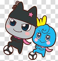 two characters illustration, Kuromametchi and Orenetchi Football transparent background PNG clipart