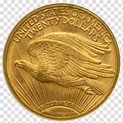 Gold coin Gold coin Saint-Gaudens double eagle, Coin transparent background PNG clipart