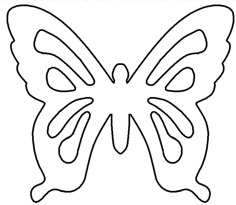 Butterfly Paper Template Pattern, Diy transparent background PNG clipart