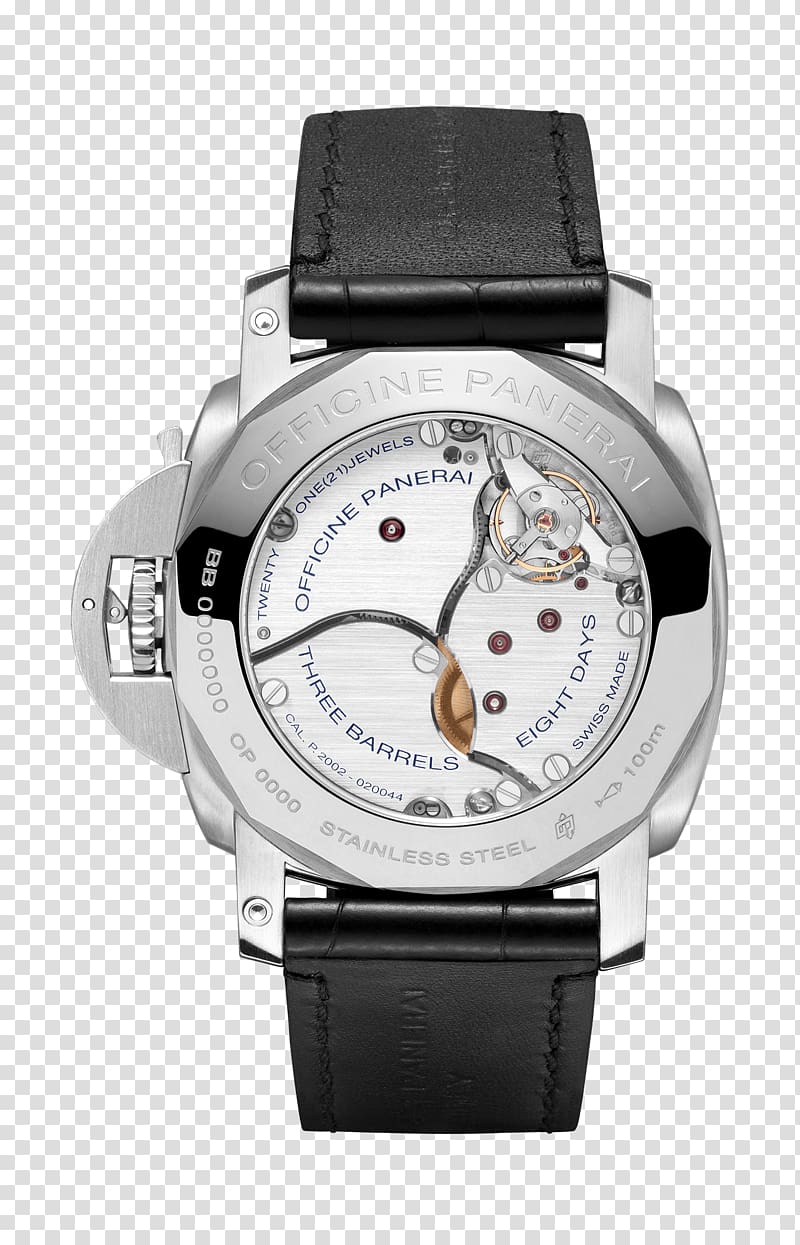 Panerai Luminor 1950 Chrono Monopulsante 8 Days Watch Clock Strap, watch transparent background PNG clipart