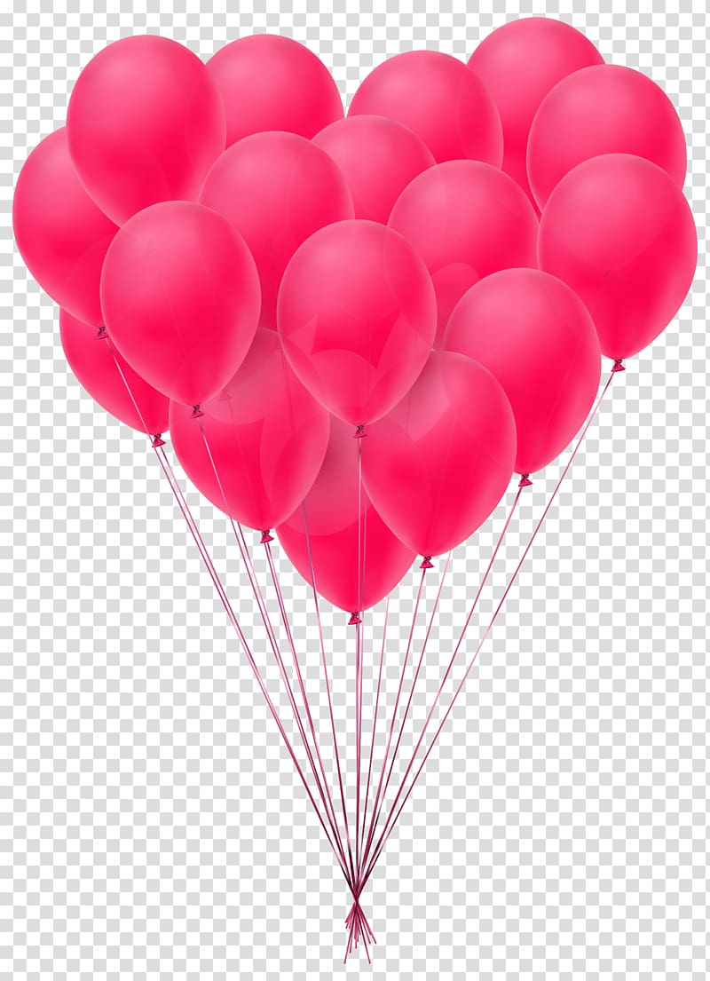 pink balloon illustration, Valentine\'s Day Heart , Valentine\'s Day Balloons transparent background PNG clipart