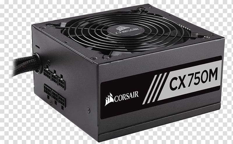 Power supply unit 80 Plus Corsair Components Power Converters ATX, power supply transparent background PNG clipart