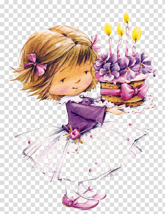 Birthday cake Happy Birthday to You , little girl transparent background PNG clipart