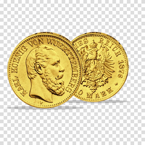Gold coin German Empire Gold coin Year of the Three Emperors, Karl Mark transparent background PNG clipart