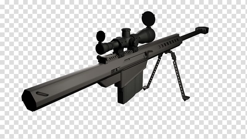 Sniper rifle Barrett M82 .50 BMG Barrett Firearms Manufacturing Gun barrel, sniper rifle transparent background PNG clipart