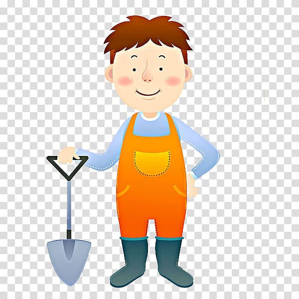 , The man with the shovel transparent background PNG clipart