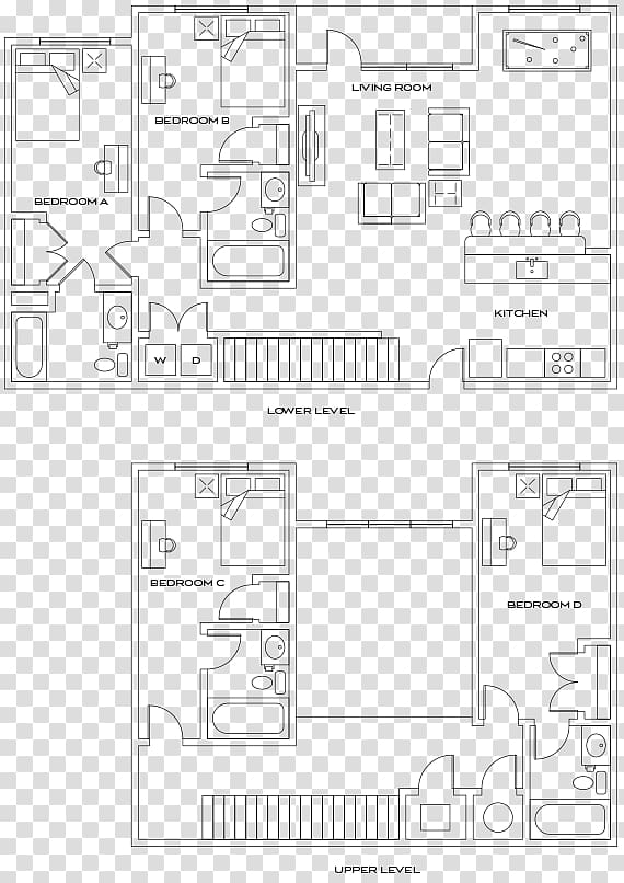 Floor plan Architecture Technical drawing, design transparent background PNG clipart