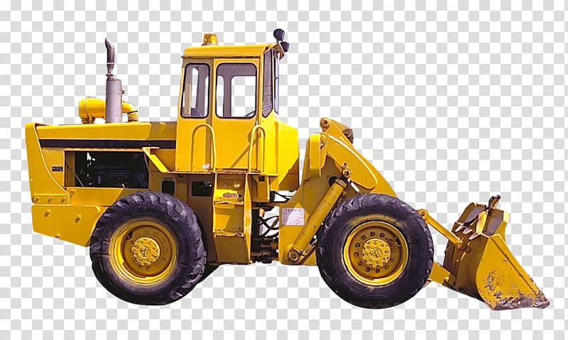 yellow front loader, Bulldozer Tractor, Bulldozer transparent background PNG clipart