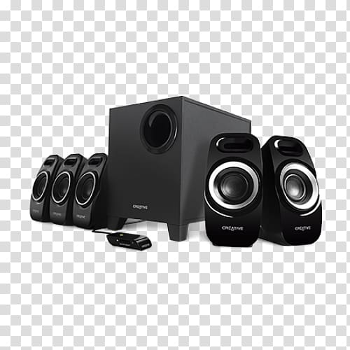 5.1 surround sound Creative Inspire T6300 Loudspeaker Creative Technology, creative computer speakers transparent background PNG clipart