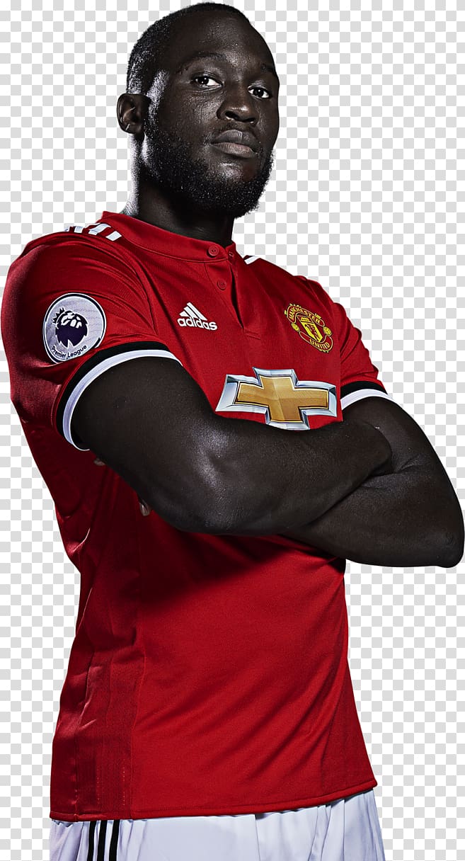 man wearing red adidas jersey shirt, Romelu Lukaku Manchester United F.C. Football Manager 2018 SBOBET Premier League, lukaku transparent background PNG clipart