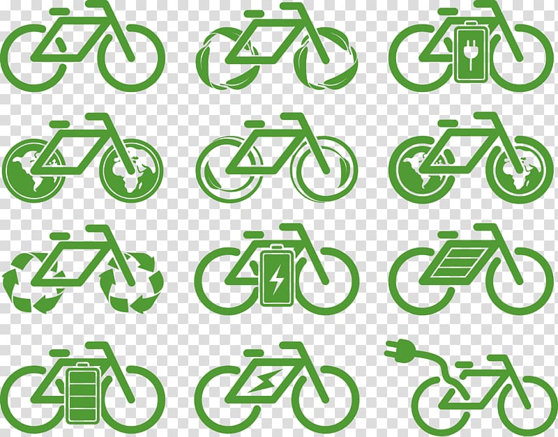 Environmental protection Green Logo, Bicycle green logo transparent background PNG clipart