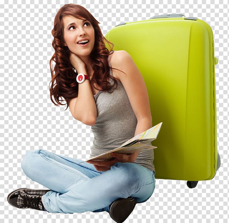 Travel Baggage Suitcase, tourist transparent background PNG clipart