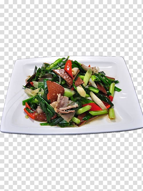 Chicken fried bacon Fattoush Pepper steak Spinach salad, Garlic fried bacon transparent background PNG clipart
